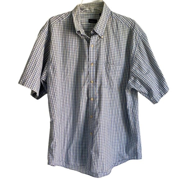 Van Heusen Men's Large Short Sleeve Button-Down Shirt - Picture 2 of 8